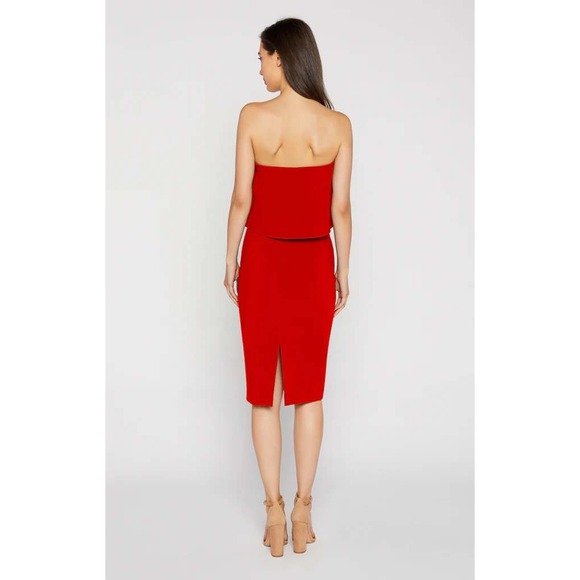 Likely Driggs Strapless Dress Scarlet Red Size 8 NWT - Picture 2 of 10